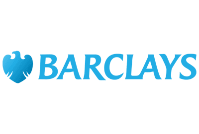 Barclays logo featuring a blue eagle emblem to the left of the word