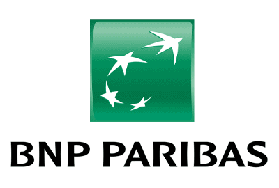 Bnp paribas logo on a green background.