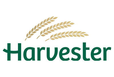 Logo with three yellow wheat ears above the green word
